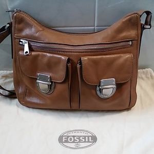 Camel colored Fossil handbag